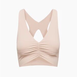 New tna pink butter volley sports bra